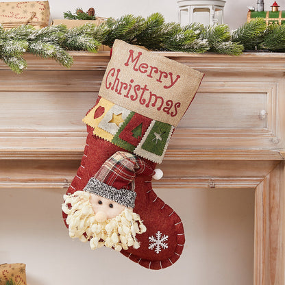 Festlicher Weihnachtsstrumpf mit Nostalgischem Design Brehn