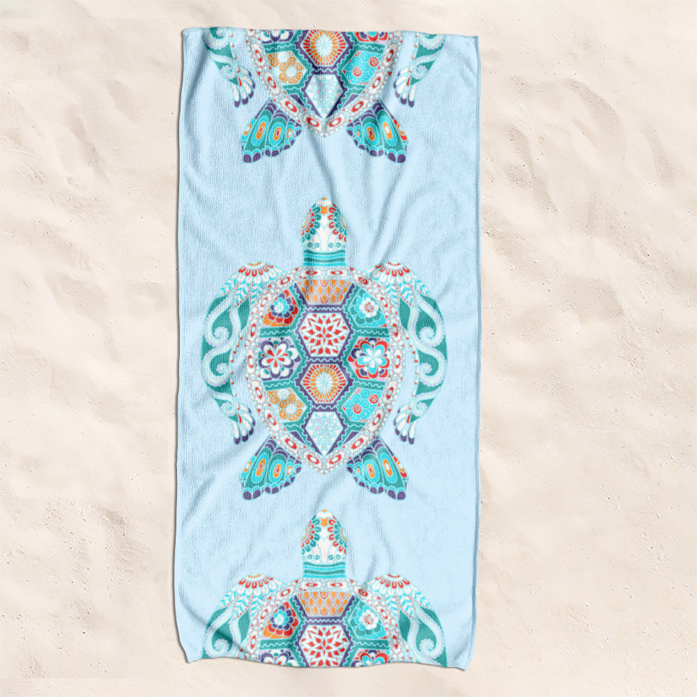 Strandtuch mit kreativem Schildkrötenmuster Brehn