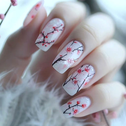 Floral Kirschblüten Nagelkunst Set