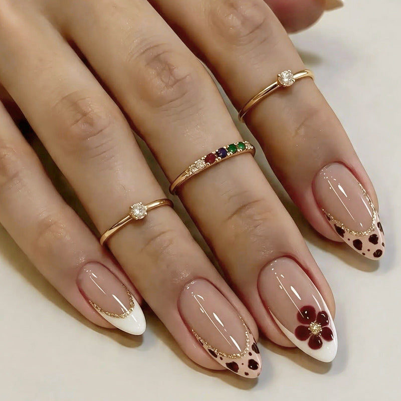 Elegante Floral Rhinestone Ring Set Brehn