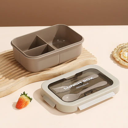 Mehrschichtige isolierte Bento-Lunchbox mit eingebautem Besteck