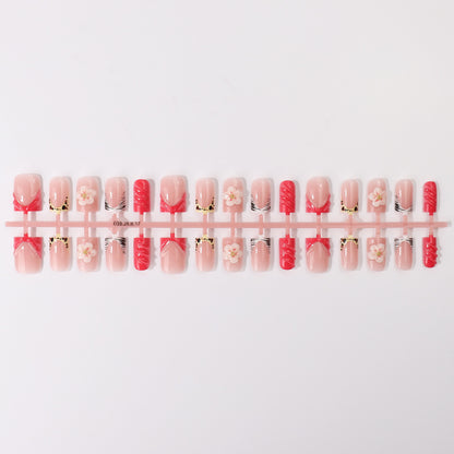 Floral Design Press-On Nail Tips Set Brehn