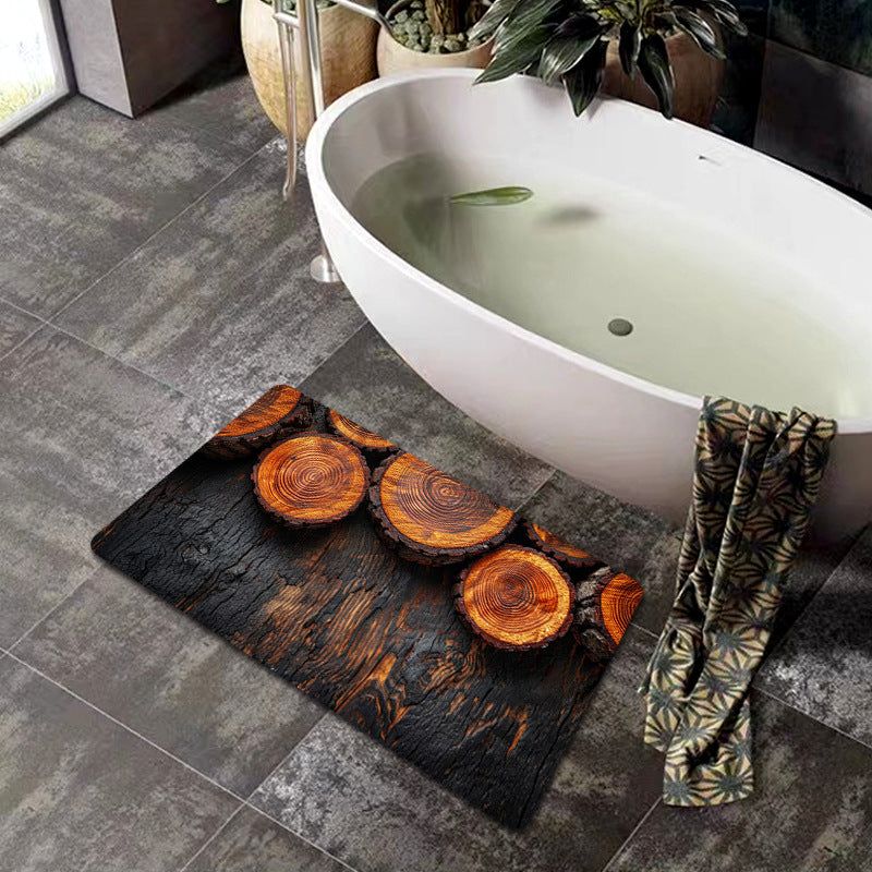 Natürliche Holzmaserung Badmatte Brehn