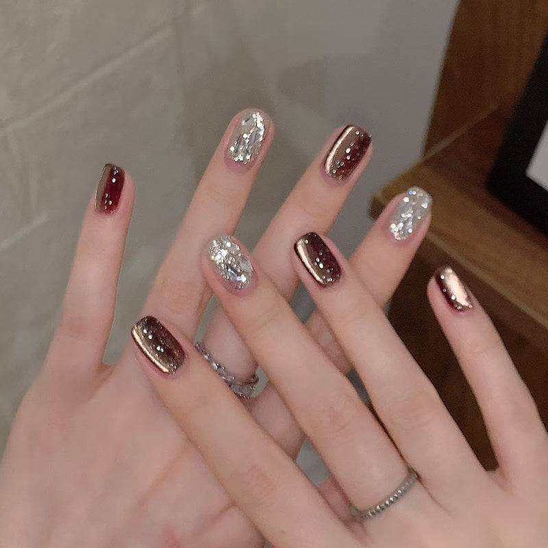Glamouröser Glitzer-Press-On-Nagelset Brehn