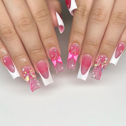 Kreative 3D Herz-Design Nagelkunst Erweiterungen Brehn