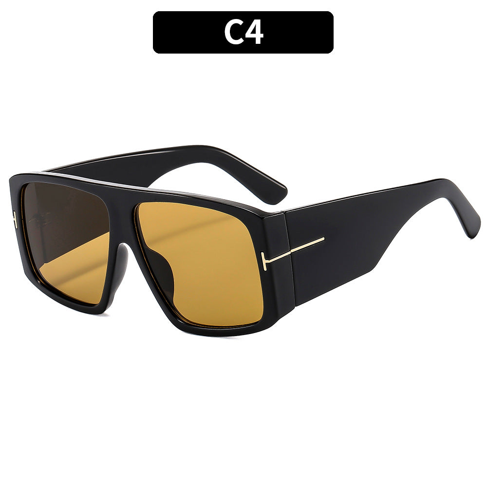 Oversized Geometrische Sonnenbrille Statement Stil