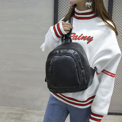 Strukturierter Leder Mini-Rucksack Brehn