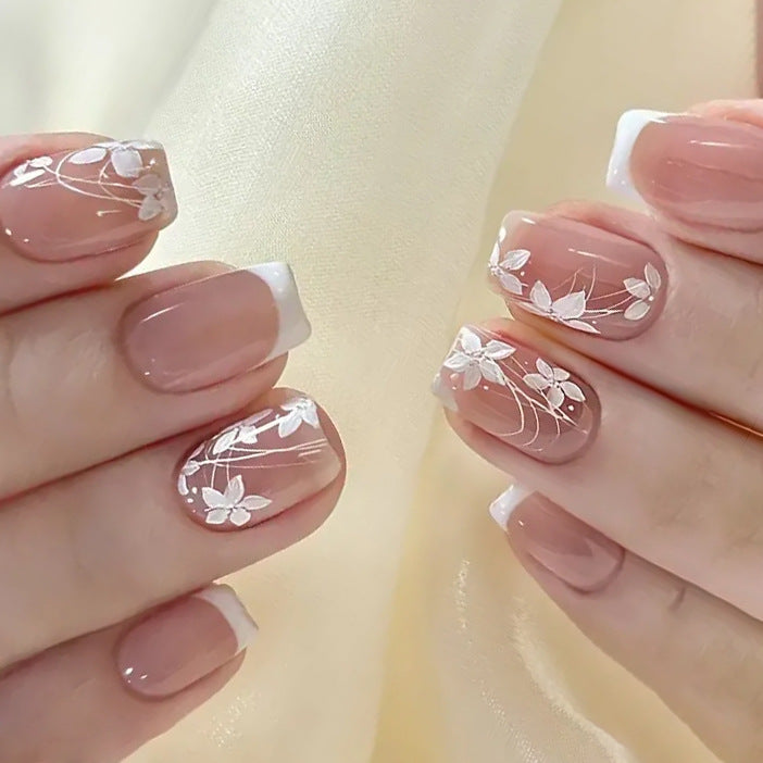 Elegantes Floral Design Press-On-Nagelset Brehn
