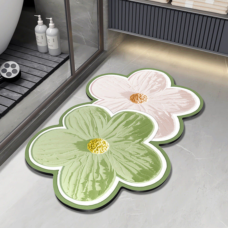 Floral Design Plush Badmatte Brehn
