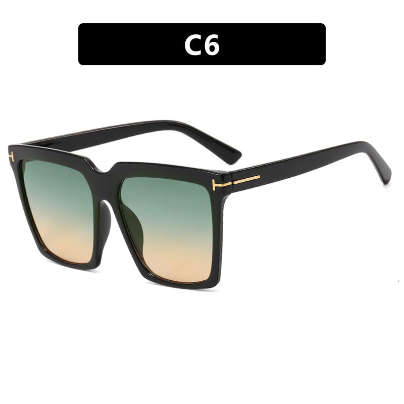Damen quadratische Sonnenbrille mit elegantem Metallakzent Brehn