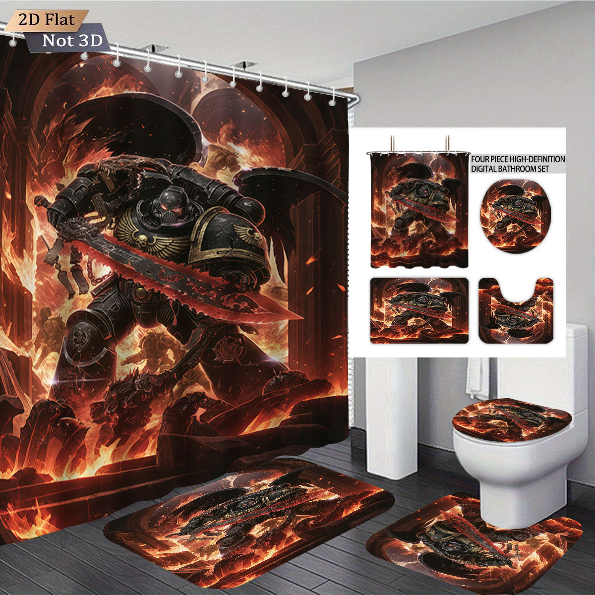Digital Fantasy-Themed Badezimmer Dekor Set Brehn