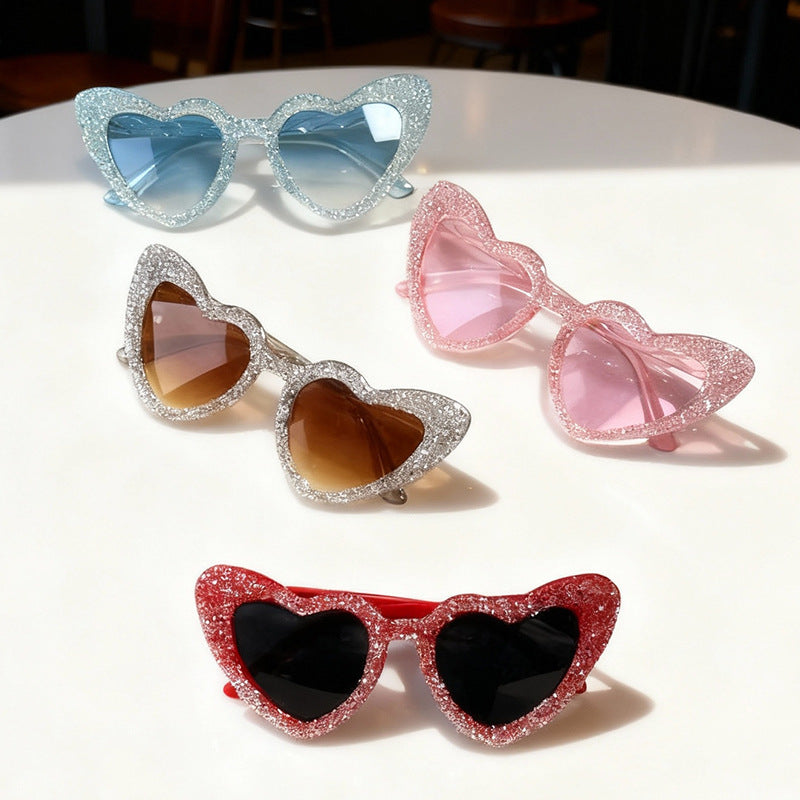 Funkelnde herzförmige Sonnenbrille Brehn