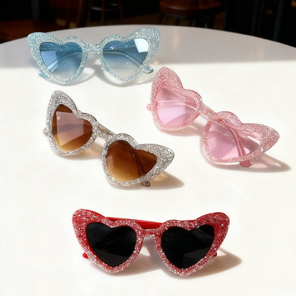 Funkelnde herzförmige Sonnenbrille Brehn