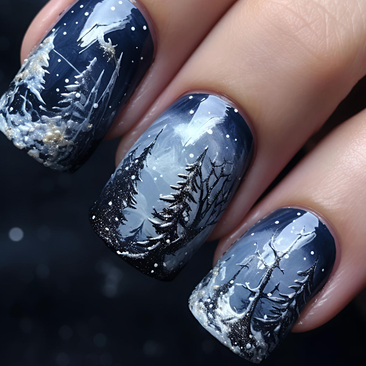 Kreatives Winter Nageldesign Brehn