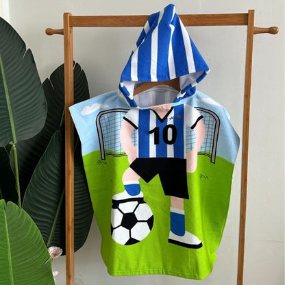 Kinder Haifisch-Design Kapuzenhandtuch Poncho Brehn
