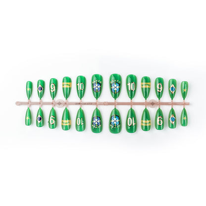 Sport-Themen Press-On Nail Art Set