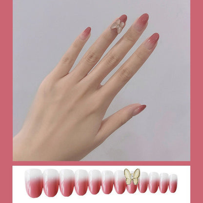 Glänzendes Ombre Press-On Nagelkunst Set Brehn