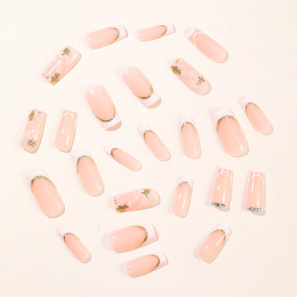 Elegante Marmor Nagelkunstverlängerungen Brehn