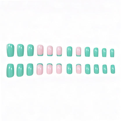 Moderne französische Spitzen-Nagelkunst-Verstärkungen Brehn