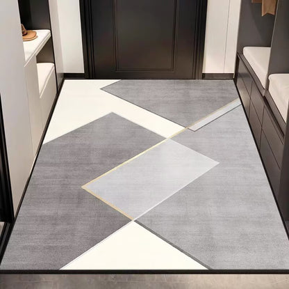 Modern geometrischer Eingangsbereich Teppich