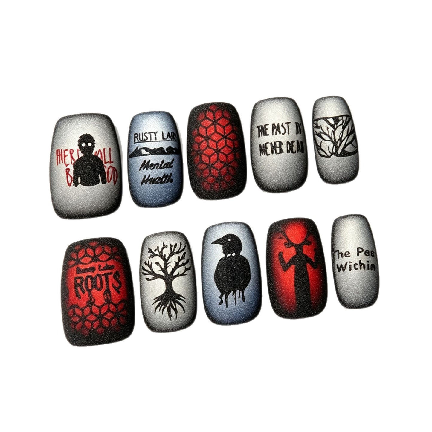 Künstlerisch Themen Press-On Nagelset Brehn