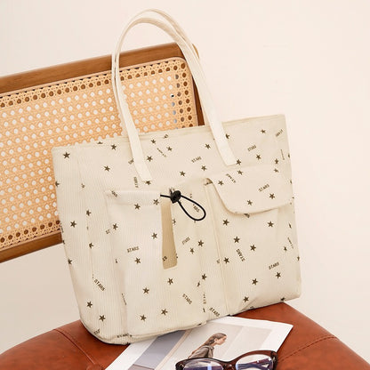 Stilvolle Baumwoll-Tote-Tasche mit Sternmuster Brehn