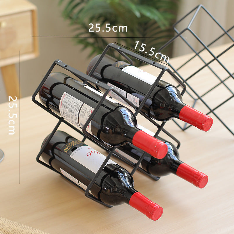 Unisex Weinregal aus schwarzem Metall Brehn