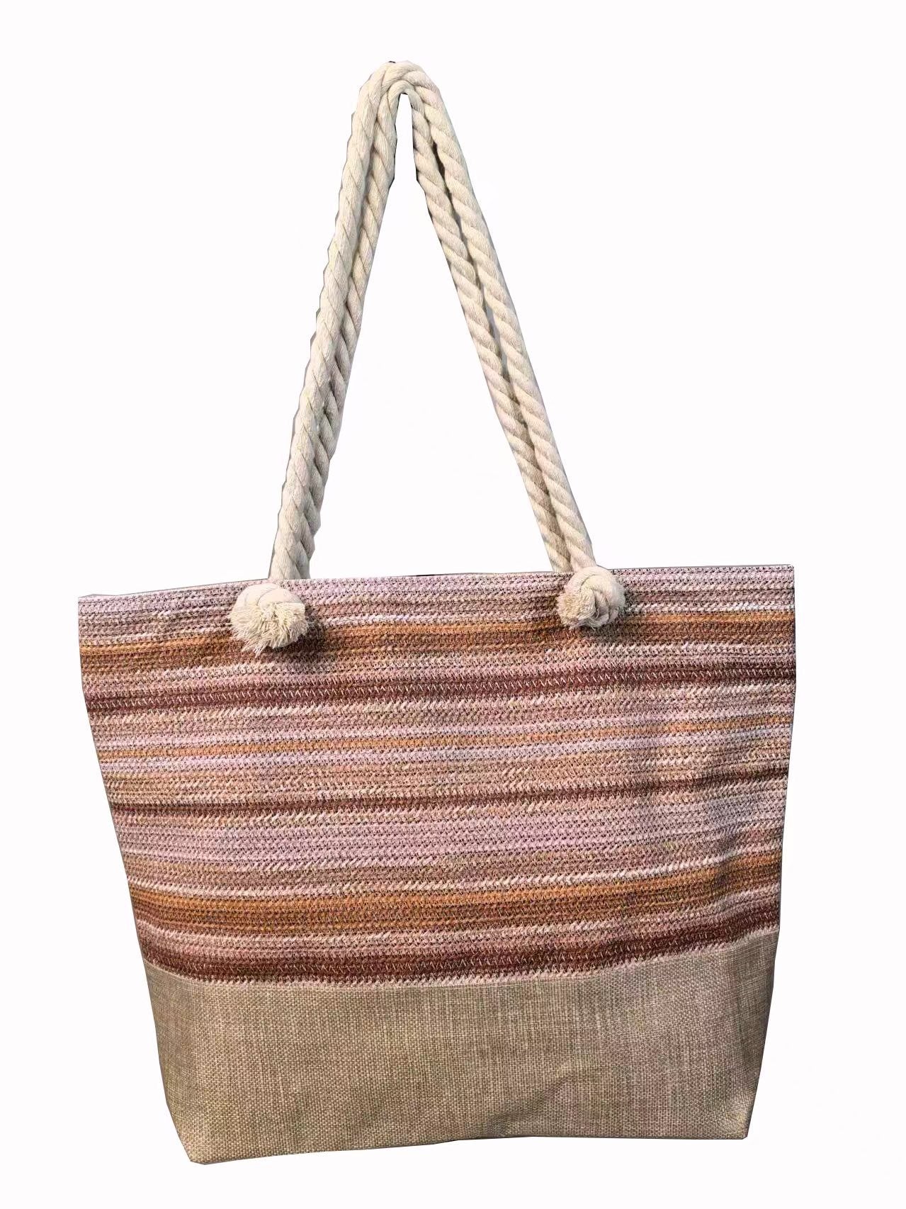 Große Strandtasche mit Geflochtenen Handles Brehn