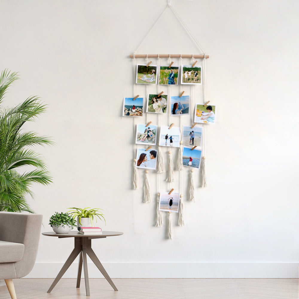 Dekorative Wandbehang mit Fransen