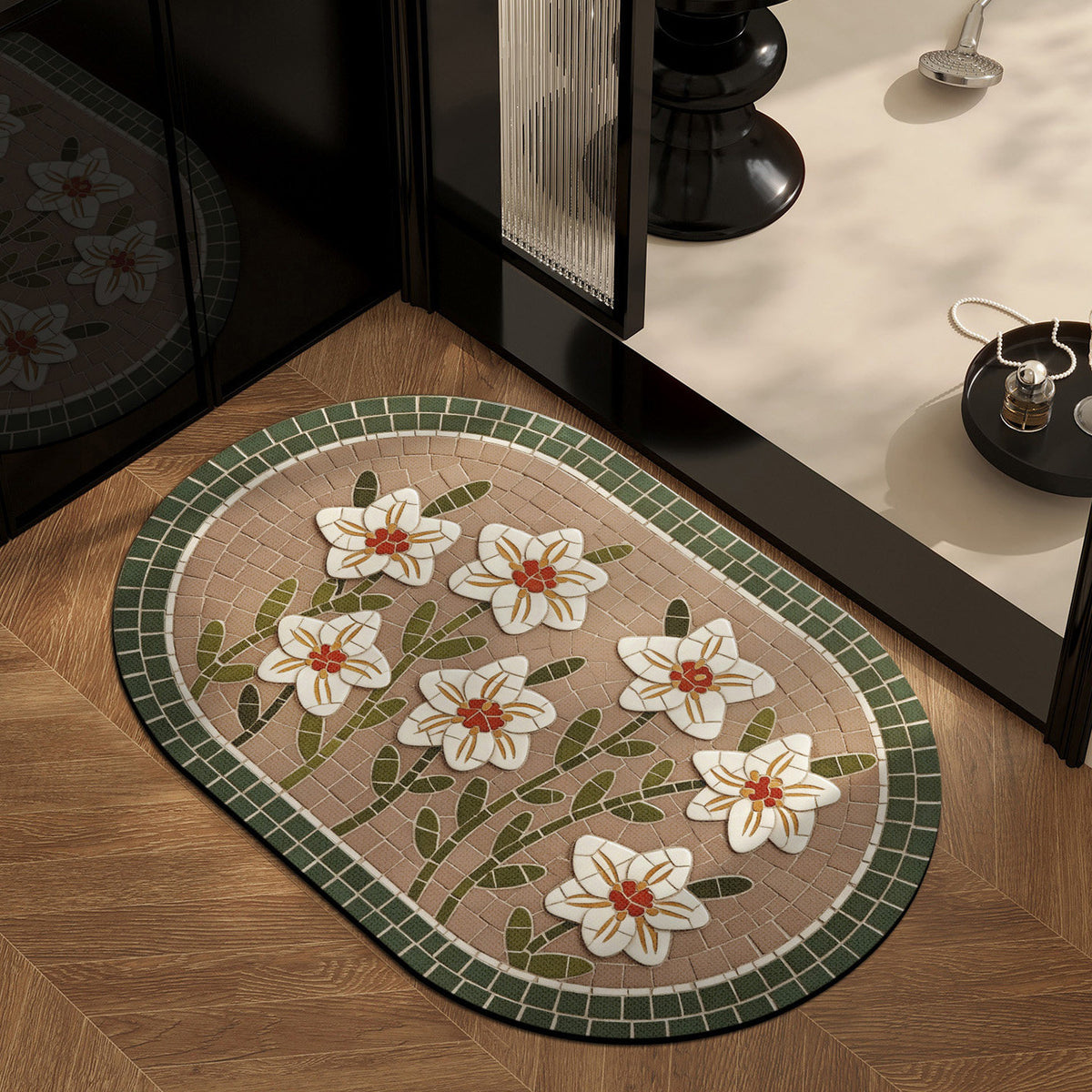 Florales Muster Dekoratives Bereichsmatte