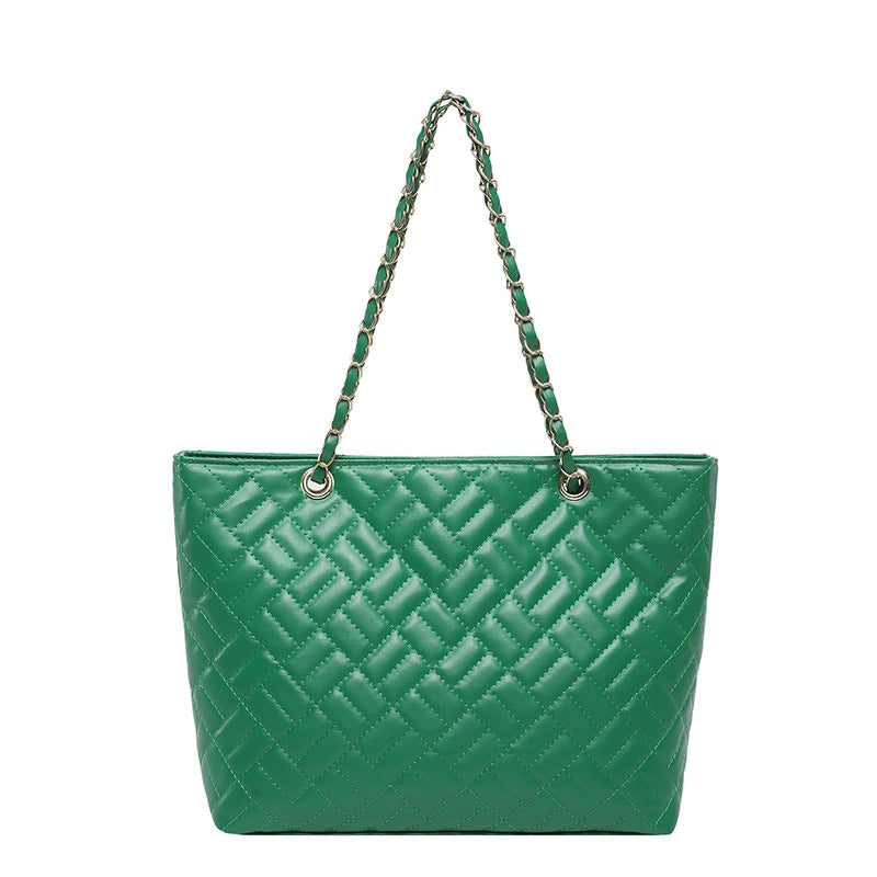 WoQuilted Tote Bag mit Kettengriffen Brehn