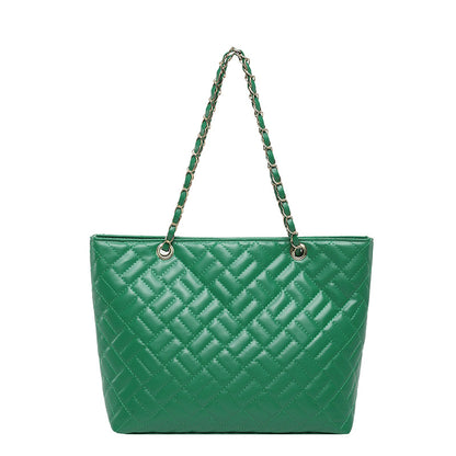 WoQuilted Tote Bag mit Kettengriffen Brehn