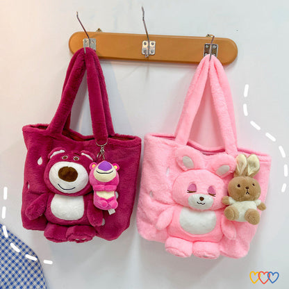 Süße Plüschbär-Themen-Tasche