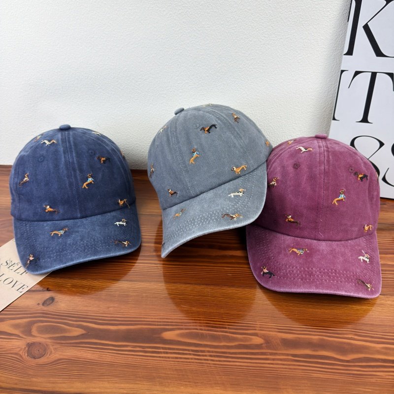 Unisex Bestickte Hundethemen-Baseballmütze Brehn
