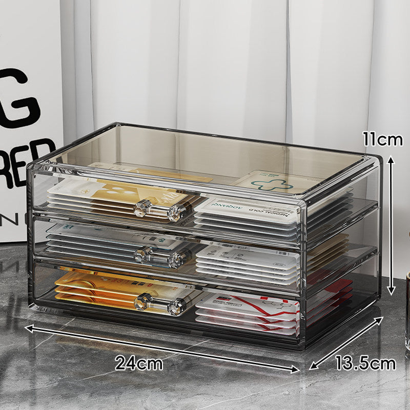 Transparenter Acryl-Multi-Schubladen-Theken-Organizer für Gesichtsmasken und kleine Accessoires