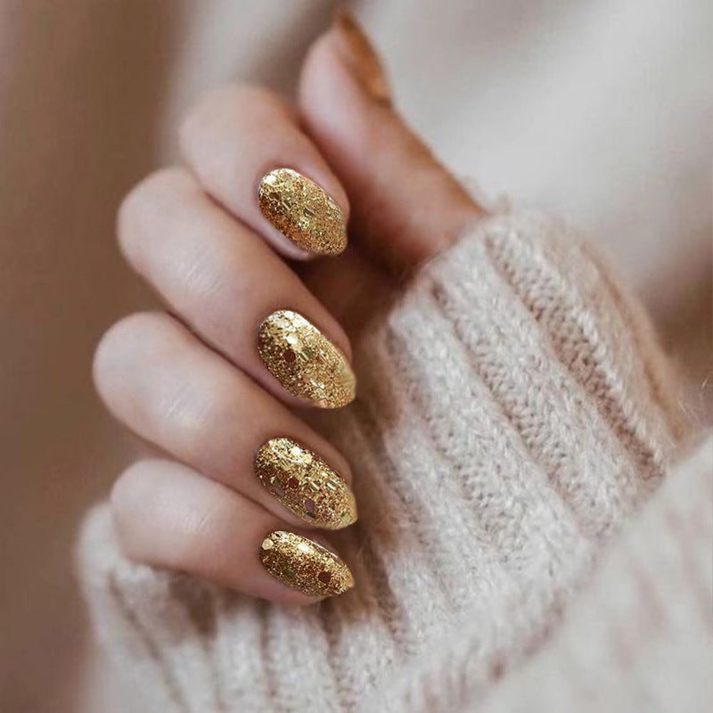 Glitzernde Lange Stiletto Press-On Nägel Brehn