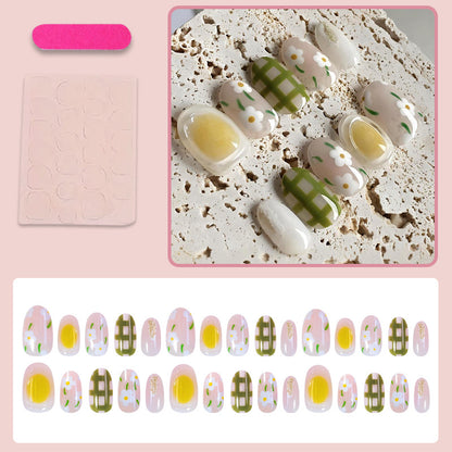 Kunstnagelset mit floralen und geometrischen Mustern Brehn
