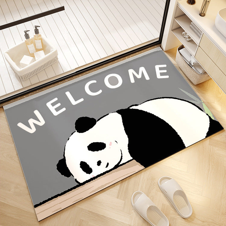 Dekorativer Panda-Print-Badezimmermatte Brehn