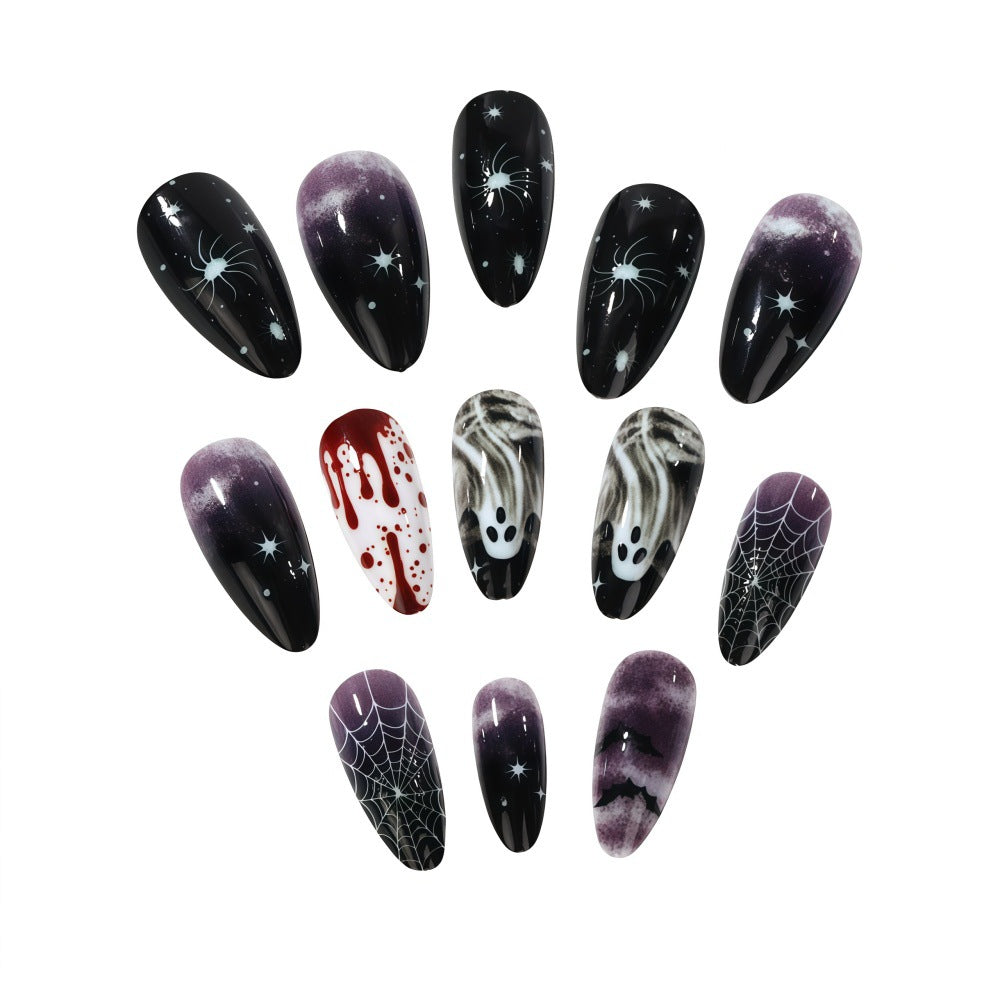 Künstliche Kunstnägel mit Halloween-Motiven Brehn