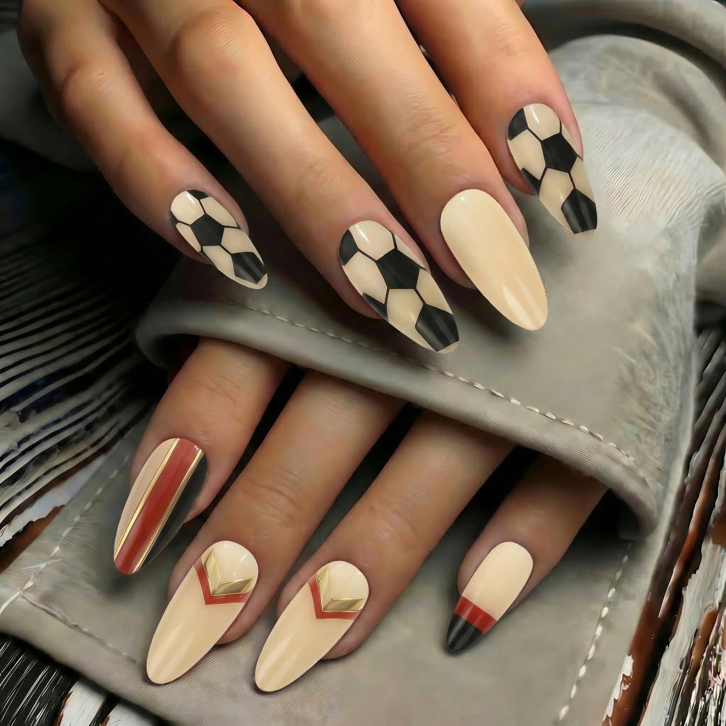Kreative Fußball Nagelkunst Brehn