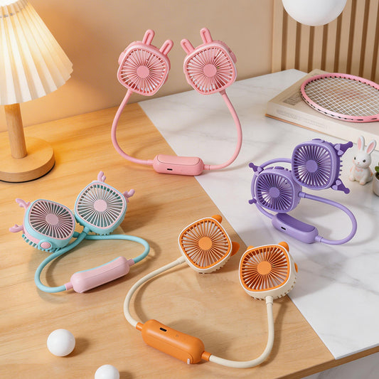 Damen tragbarer Mini-Halsventilator mit doppeltem Gebläse Brehn