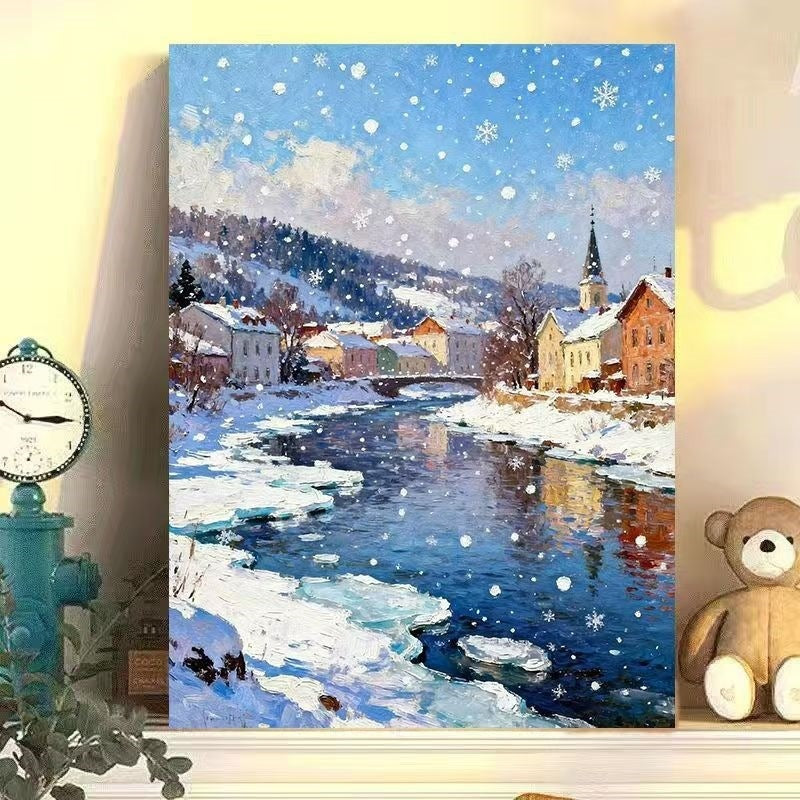Winter Wonderland Landschaft Leinwand Kunst Brehn