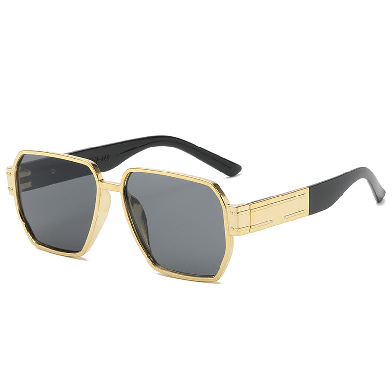 Damen moderne Oversized-Sonnenbrille mit asymmetrischem Rahmen Brehn