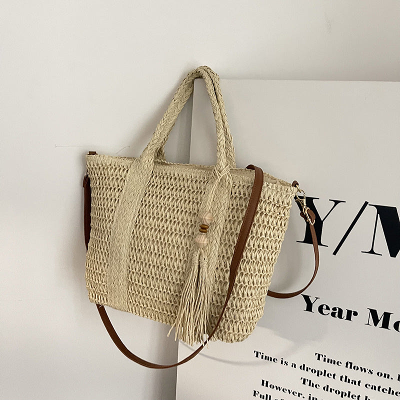 Handgewebte Strohtasche