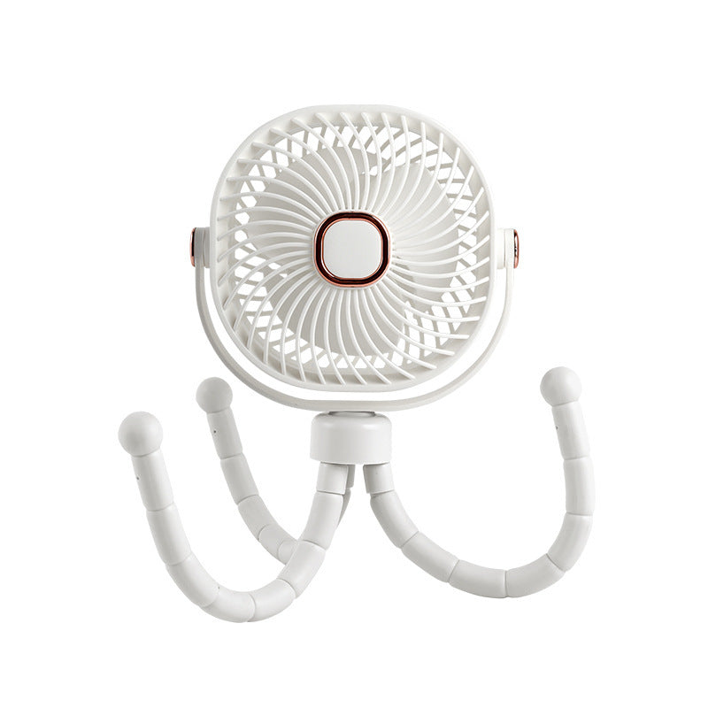 Unisex nan tragbarer Mini-Tischventilator mit biegsamen Standbeinen und wiederaufladbarem Akku Brehn