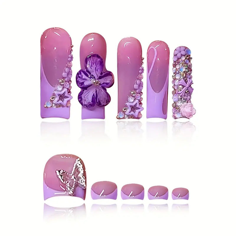 Premium Floral Nail Art Set Brehn