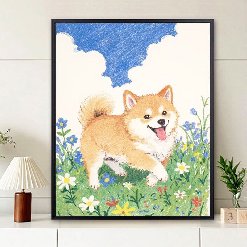 Niedliche Welpenillustration Wandkunst Brehn