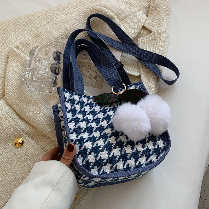 Hahnentritt-Muster Tote-Bag