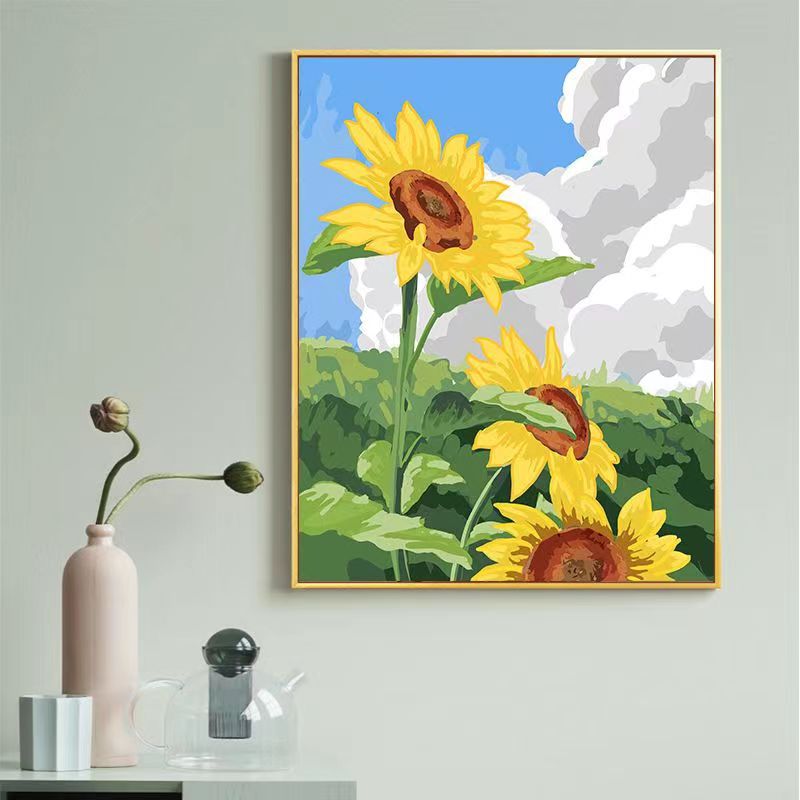 Sonnenblumen-Themen Leinwanddruck Brehn