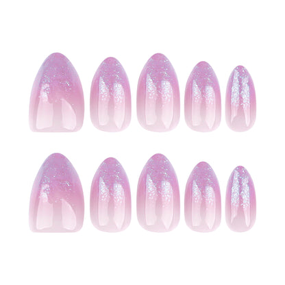 Kunstvolle Nagelverlängerungen mit Glitzer-Gradient Brehn